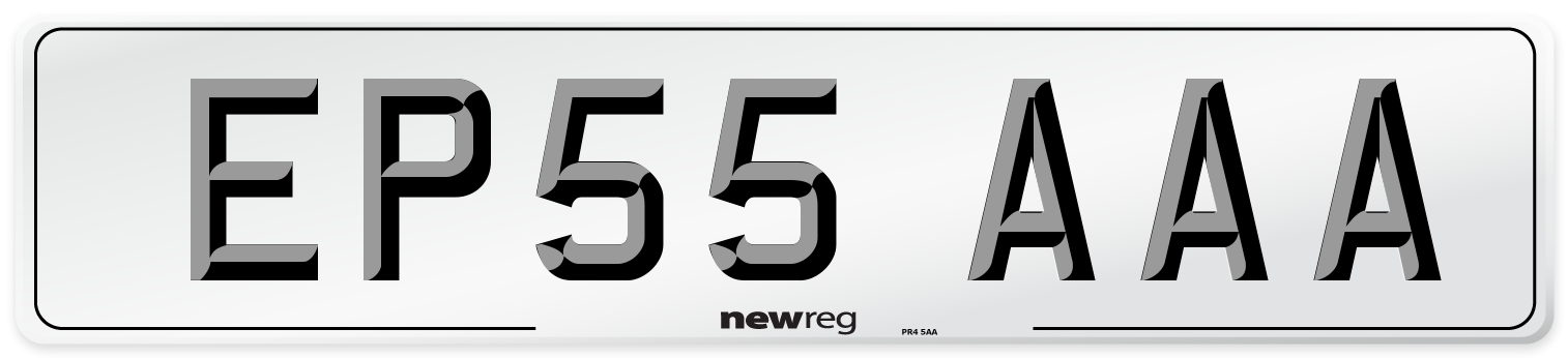 EP55 AAA Number Plate from New Reg
